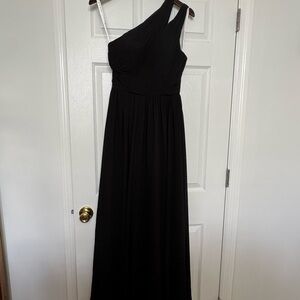 Azazie Black One-Shoulder Formal Gown